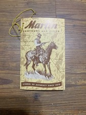 Marlin 336 Original Tag And Parts List 1960s
