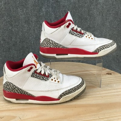Nike Air Jordan 3 Retro Shoes Mens 8 Athletic Mid Sneakers CT8532-126 Red White