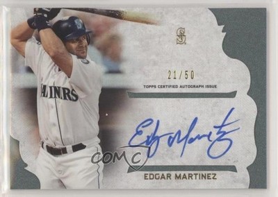 2015 Topps Supreme Simply Green 21/50 Edgar Martinez #SSA-EM Auto HOF uk2