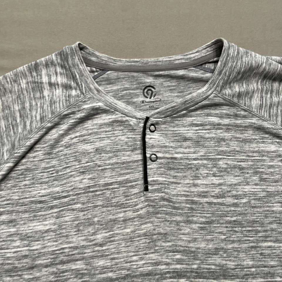 c9 Champion рубашка мужская XXL 2XL серый Henley легкий вес футболка верхняя производительность - Изображение 4 из 4