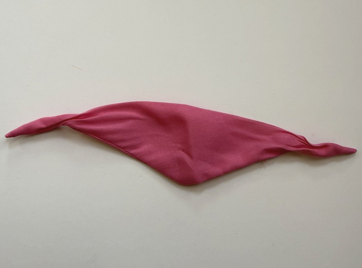 Vintage Barbie Doll Poodle Parade #1643 Pink Cotton Lined Scarf REPRODUCTION