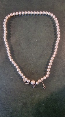Majorica Perlen Kette Perlenkette Neu 60cm mit Goldverschluss  8mm Perlengrösse