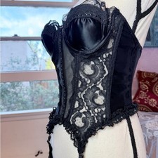 Frederick's of Hollywood 34C Black Lace Bustier