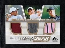 2021 SP Game Used Tour Gear Trios Gold 41/49 Tiger Woods Justin Thomas vy6