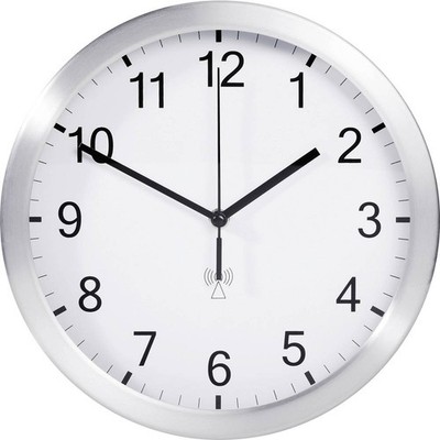 TFA Dostmann 98.1091.02 Funk Wanduhr 25 cm x 40 mm Aluminium (matt)