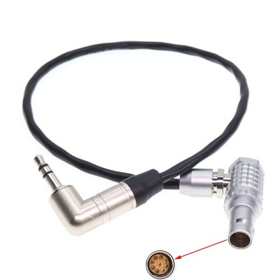 Right Angle 3.5mm TRS to EXT 9 Pin For Red Komodo Timecode Tentacle Sync Cable