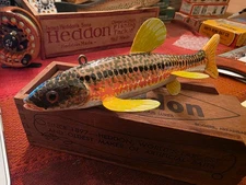 Huffman's hand carved FISH DECOY ICE SPEARING FISHING decoy MINNESOTA 7"