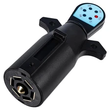Trailer Light Tester, 7 Pin Trailer Plug Testerwith Red LED, 7 Way Size A