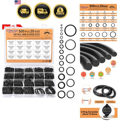 #ad #ad 500 Pcs 20 Sizes O Ring KitRubber O Ring Assortment Kit Rubber Washers Pres... $17.66