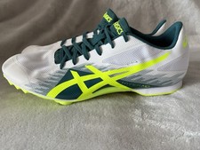Asics Hyper MD 7 Men Track  Field Shoes White/Safety Yellow USA Size 9 EUC