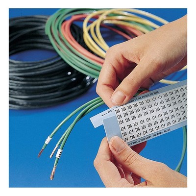 BRADY SLFW-750-PK Wire Marker,Write-On,Self-Laminatng,PK25 4KCH3