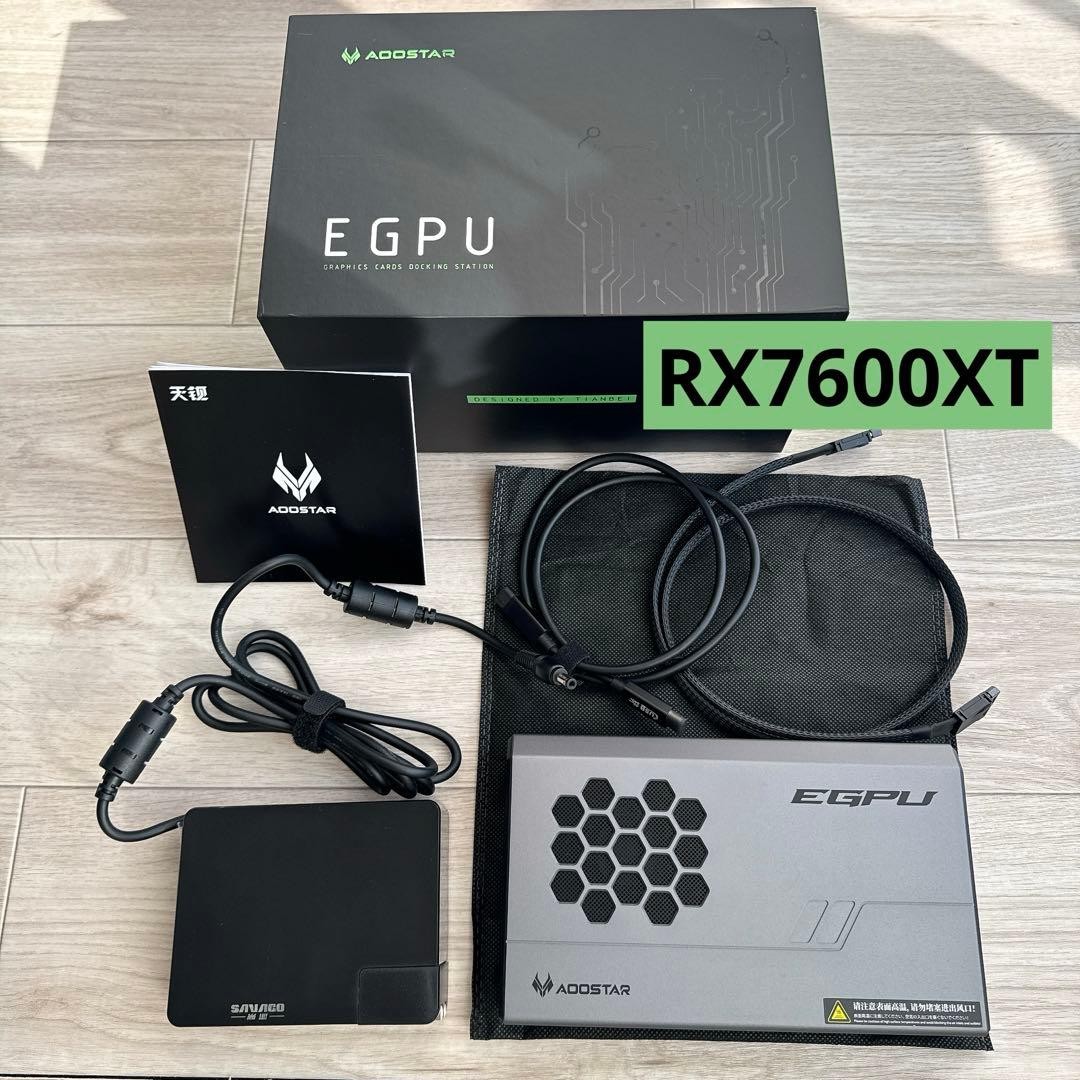 AOOSTAR XG76XT eGPU AMD Radeon RX 7600 XT 8GB GDDR6 OCuLink USB4