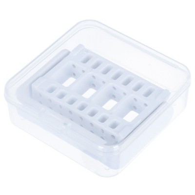 1 stück nagel polieren bit box dustpoof nagel file halter mahlen kopfbuchse weiß