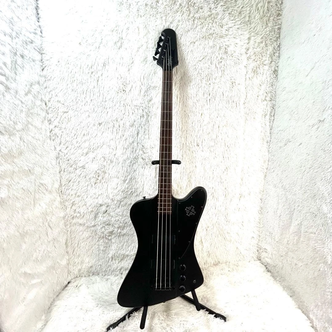 Epiphone Thunderbird Goth Bass Guitar All Black Satin Electric 4