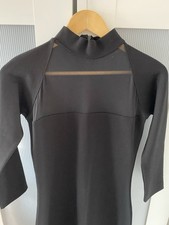 French Connection Black Fitted Dress with Sheer Inserts Size 10 New