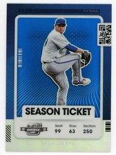2021 Panini Contenders Optic Hyun-Jin Ryu Blue Prizm #48 #/99 Blue Jays