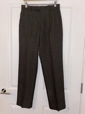 Men’s BNWOT Sz W30 L31 Jack Reid Mid Rise Chambray Brown Tailored Trousers ❤️
