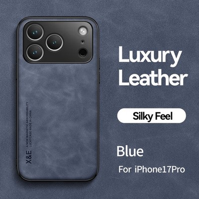 MagSafe Leder Hybrid Handy Hülle für iPhone 17 Pro Max 16 15 14 13 12 11 Cover
