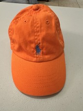 Polo Ralph Lauren Toddler Boys Baseball Hat Orange Strap-Back 2T-4T Cotton EUC