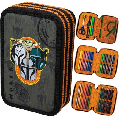 COOLPACK Jumper 3 Federmäppchen Mandalorian   3-fach   mit reichhaltiger Füllung