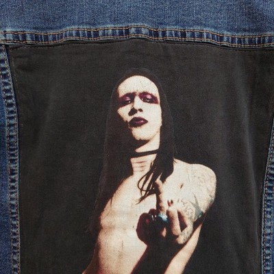 Marilyn Manson Hello My Name Is Custom Jacket mens Size Large