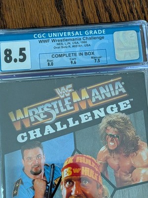 WWF WRESTLEMANIA CHALLENGE Nintendo NES Game CIB Complete 1990 CGC
