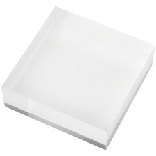 Plymor Clear Polished Acrylic Square Display Block, 1" H x 3" W x 3" D