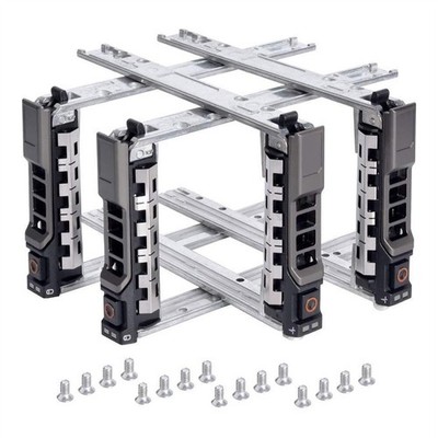 4Pcs (Used) 2.5'' SAS SATA Hard Drive Tray Caddy Kit For Dell PowerEdge Servers