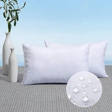 MIULEE Pack of 2 14X20 Outdoor Pillow Inserts, Outdoor Throw Pillows Water-Resis
