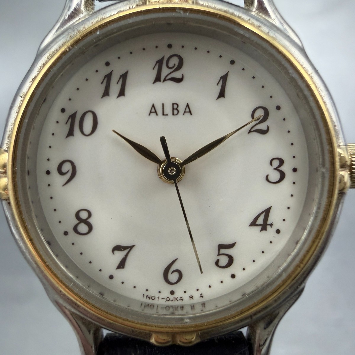 Seiko Alba Watch Women 23mm White Dial Two Tone Round 1N01-0EM0 