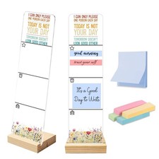 Sticky Note Holder Acrylic Monitor Memo Board Desk Organizers Desk Decor Post...