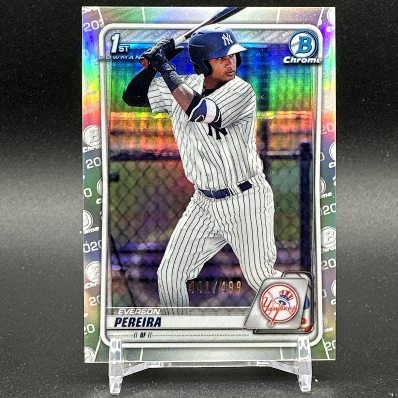 Everson Pereira 2020 Bowman 1st Chrome Refractor /499 New York Yankees BCP-51