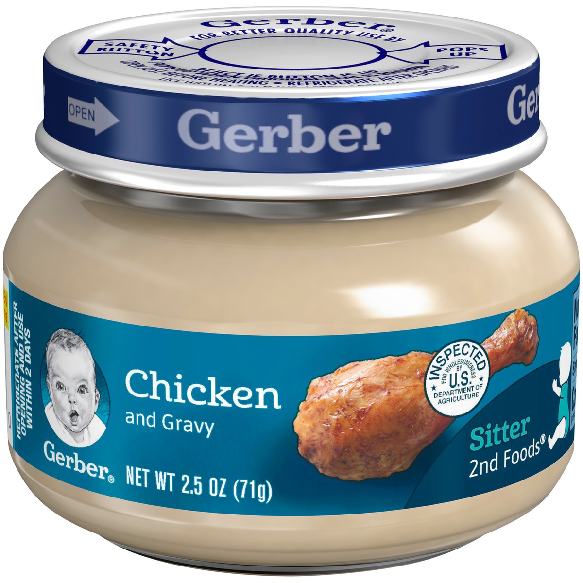 Gerber 2nd Foods Baby Food Jars Chicken and Gravy Non GMO – Oz