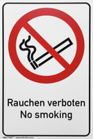 "Schild \"Rauchen Verboten No Smoking\" Iso 7010"