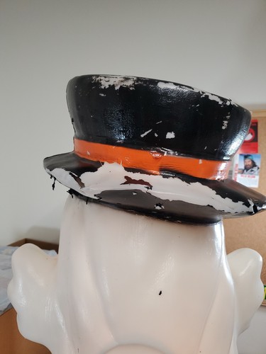 VTG Drainage Halloween 31" Top Hat Ghost Waving With Pumpkin Plastic Blow Mold - Picture 5 of 7