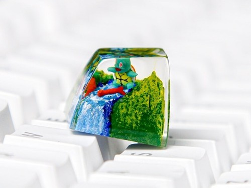 Squirtle Keycap, Pokemon Keycap, Artisan Keycap, Esc Keycap, Keycap for MX Cherr - Picture 2 of 8