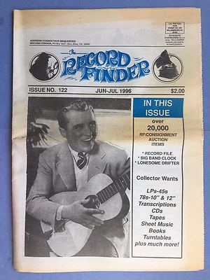 The RECORD FINDER - No.122 - Jun-Jul 1996 - Hard To Find US Newspaper for Vinyl