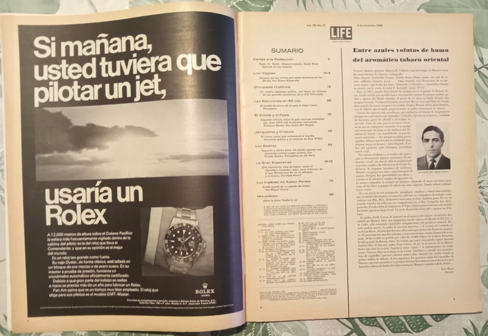 LIFE EN ESPAÑOL MEXICAN MAGAZINE VOL 32 No 12, 2 DEC 1968, FELIPE MUÑOZ ON COVER - Image 3 of 4