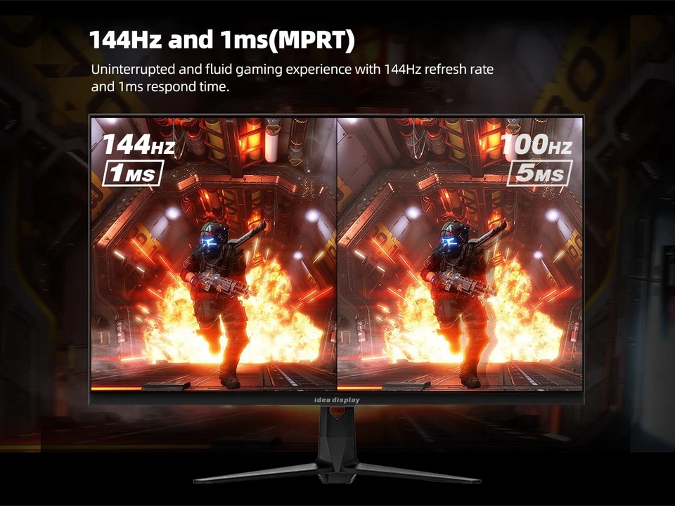 idea display 27" 4K 3840x2160 144Hz 5ms IPS Monitor, 2 x HDMI 2.1, 1 x DP 1.4 Foto 2 de 4
