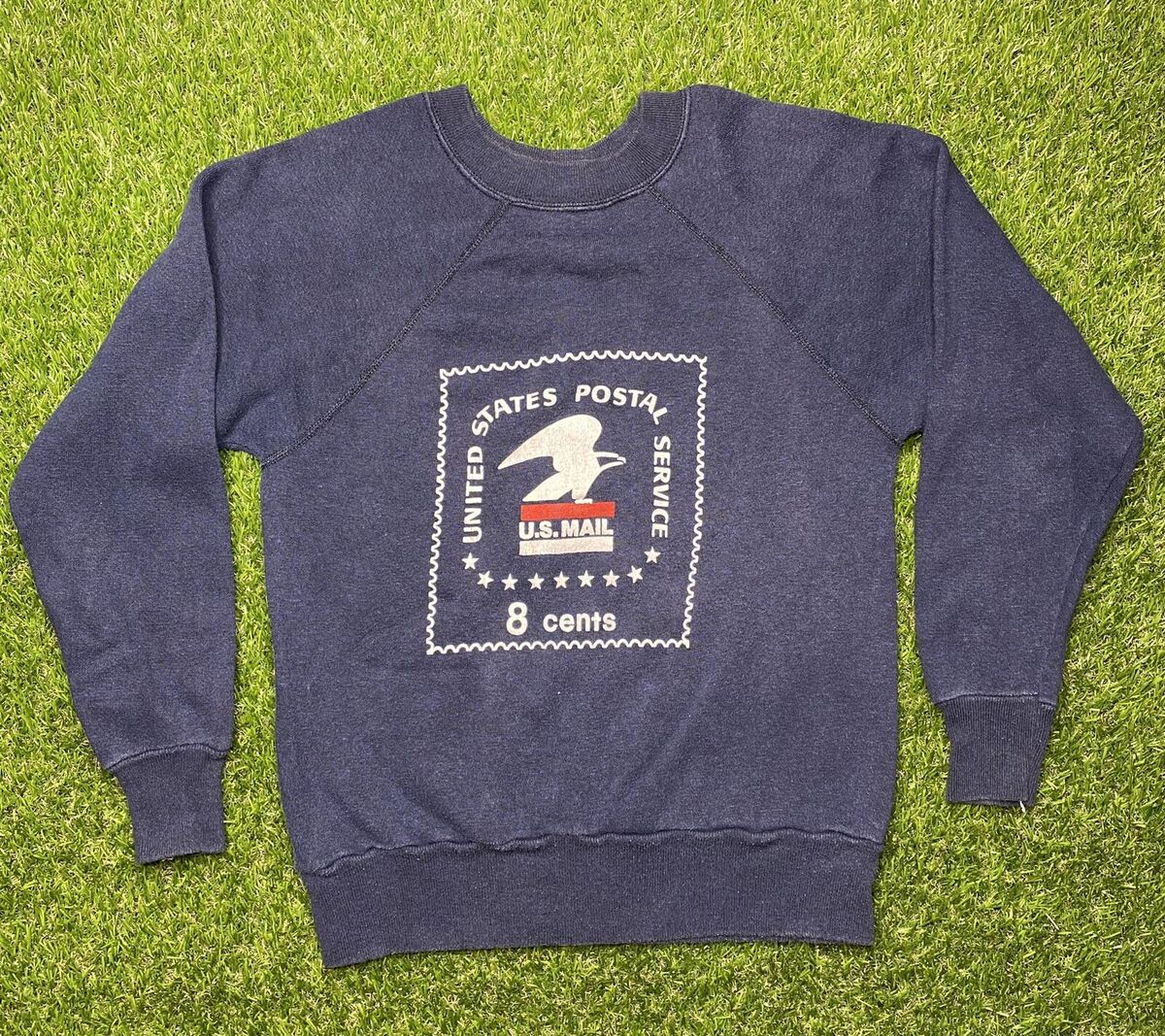 Vintage 70s USPS 8 Cents Stamp Sweatshirt United States Vintage 70s USPS 8 Cents Stamp Sweatshirt United States