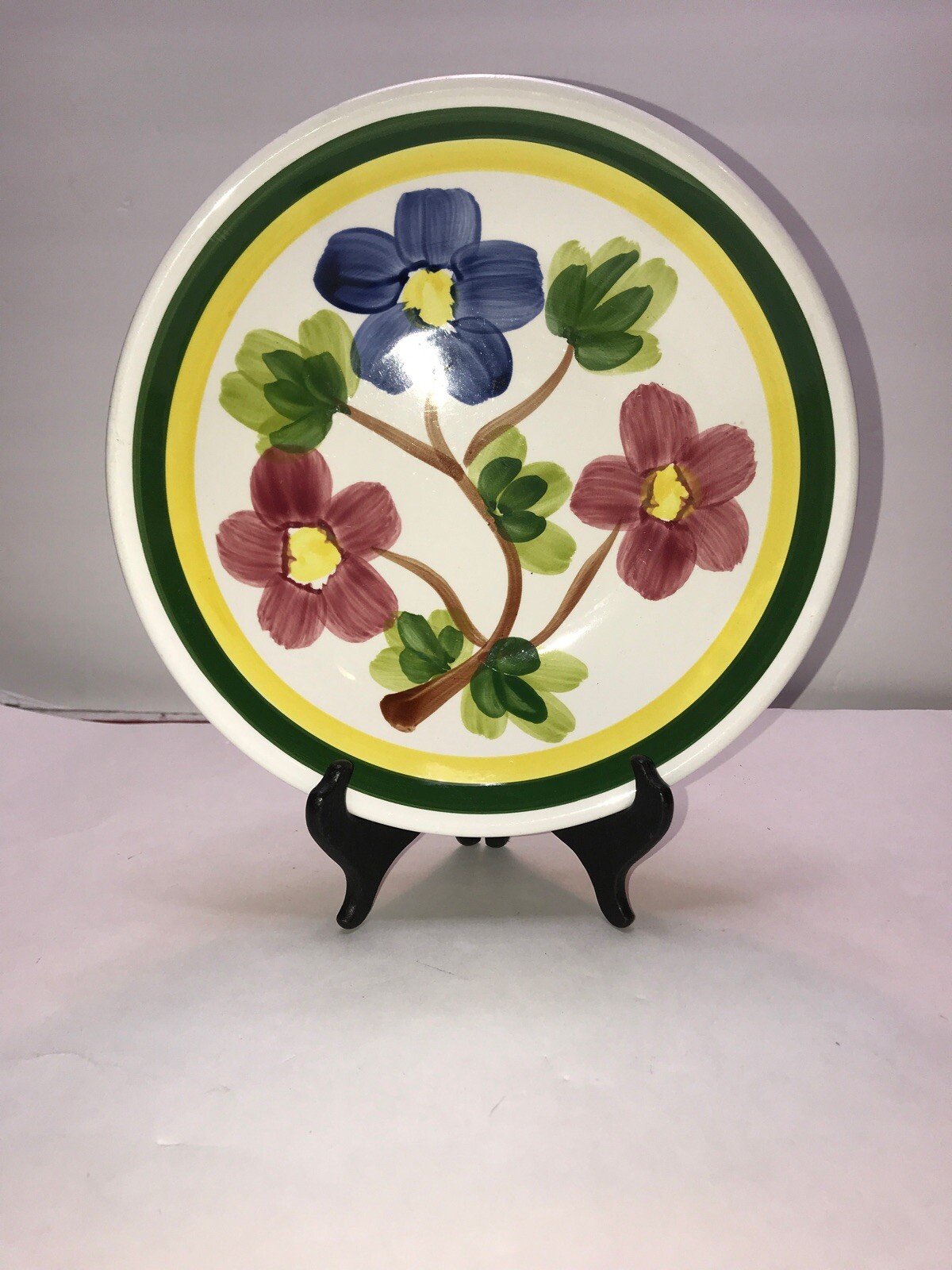 Ceramic Floral Vegetable Pasta Bowl. 11 inch Diameter