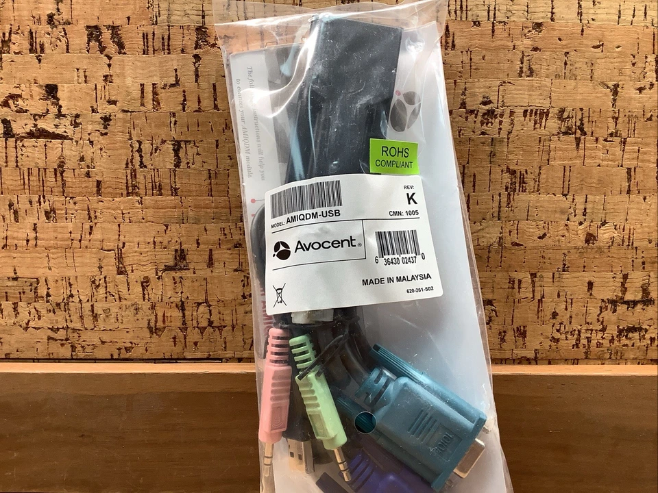 Avocent AMIQDM-USB KVM Cable 620-261-502 CMN: 1005 rev K Adapter - Image 2 of 4