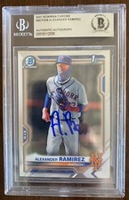 Alexander Alex Ramirez Auto Signed 2021 Bowman Chrome BCP-208 Beckett Slab