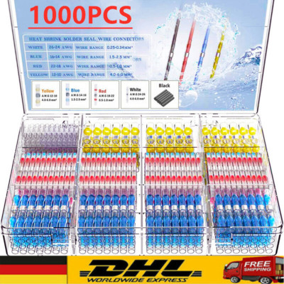100-1000 x Lötverbinder Schrumpfverbinder Sortiment Stoßverbinder Kabelverbinder