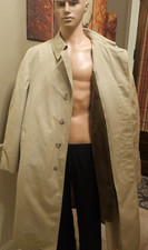NEW RARE Vtg LONDON FOG Maincoat Iconic Trench Coat Removable Faux Fur Lined 50L