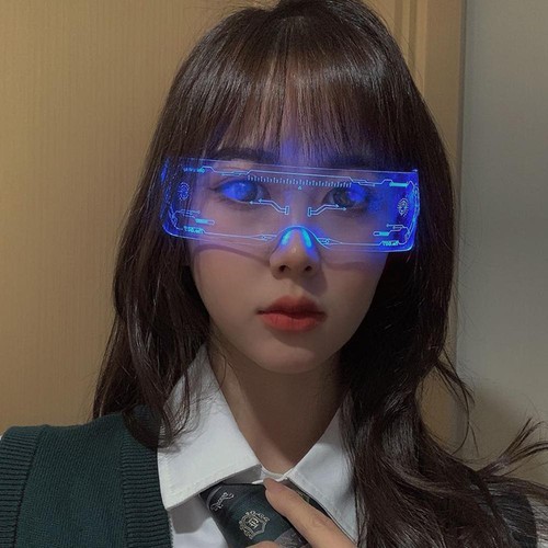 Colorful LED Glasses Double-sided Control Luminous Goggles Party GXH - Picture 6 of 15