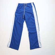 Vtg 90s Y2K Nike Womens Small Travis Scott Mini Swoosh Striped Wide Leg Pants