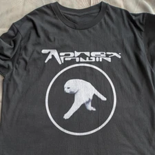 Aphex Twin Band Gift For Fans Full Size S to 5XL Black T-shirt
