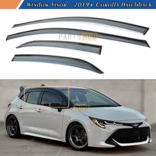 For 19-2025 Toyota Corolla Hatchback Black Trim Smoked Window Visor Rain Guards