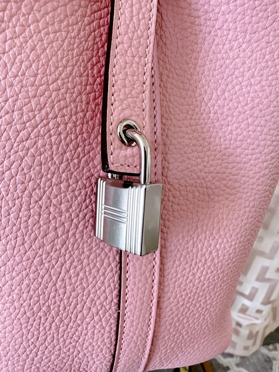 New Hermes 2023 Picotin Lock 18 Rose Sakura Pink Clemence Leather